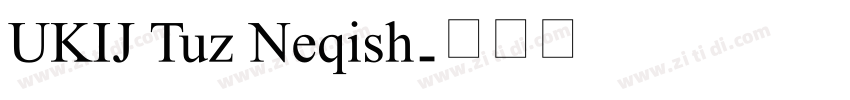 UKIJ Tuz Neqish字体转换